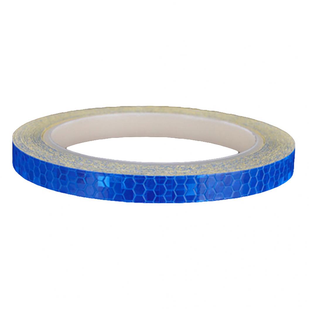 

MTB Cycling Wheel Rim Light Reflective Sticker Adhesive Warning Stripe Decal синий