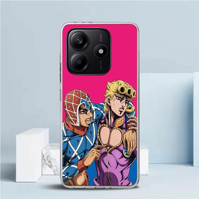 JoJo Adventure Giorno Giovanna Phone Case For Xiaomi Redmi Note 15 14 14S 13 12S 12 Pro Plus 11S 11 11T 11E 10S 10 + Soft TPU Ba