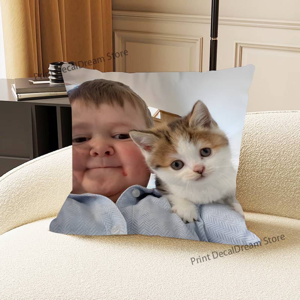Cuscino Meme Divertente di Hasbulla Magomedov per Camera da Letto, Auto, Caffetteria, Stanza e Salotto Copricuscino Decorativo per Divano