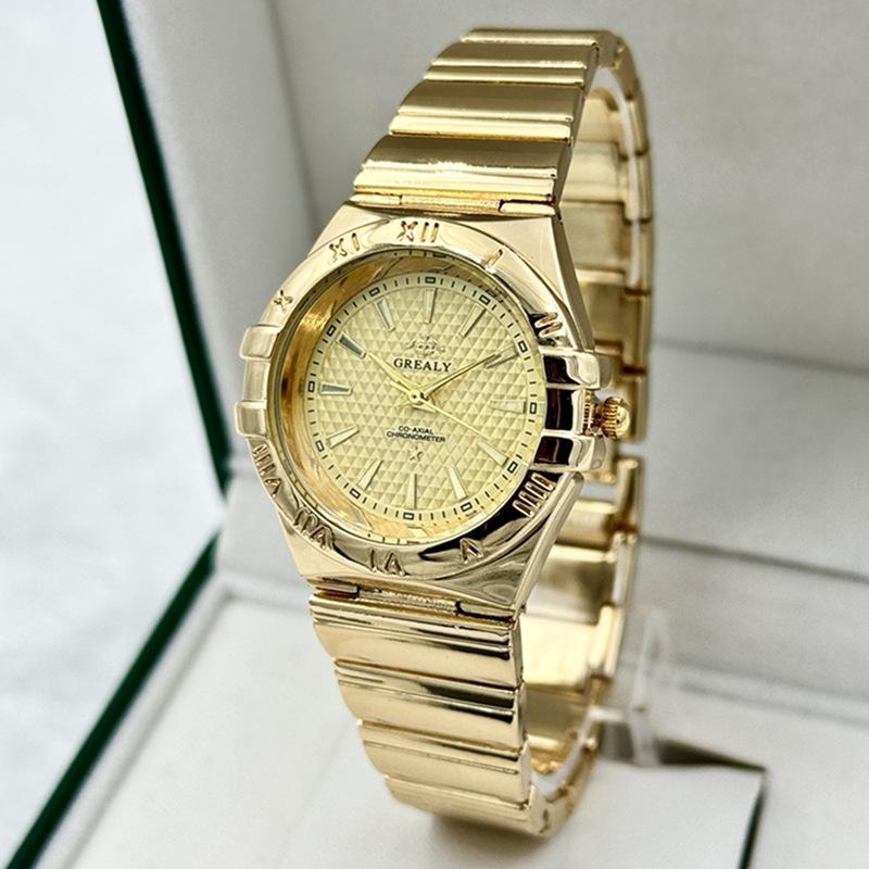Men Watch Light Luxury Brand Waterproof Couple Watches Gold Classic Steel Women Fashion Quartz Wristwatch Gift
