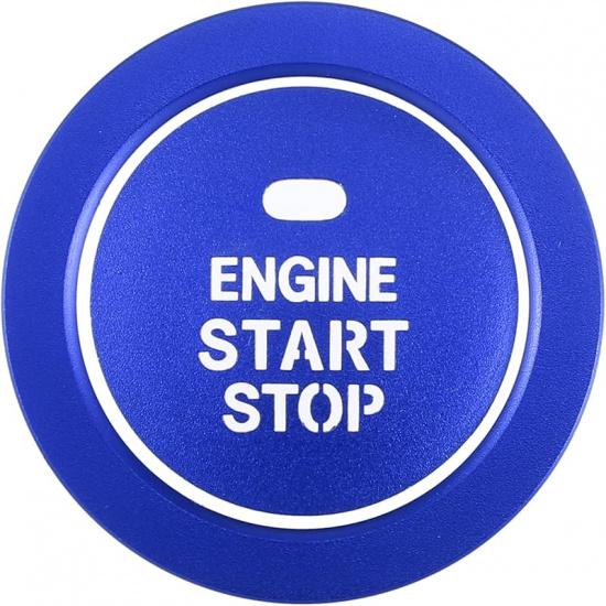 Engine Start Stop Ignition Button Overlay Cover Decal Interior Trim Sticker for Hyundai Sonata 2011-2014 Aluminum Alloy Silver Tone