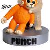 Office Desk Monkey Ornament Figurine 3D Printed Cute Holding Plush Toy PLA Material Desktop for Living Room Bedroom Tabletop Decoration Small