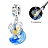 Sales 925 Silver Luminous Twelve Constellations Charms Bead Fit Bracelet DIY Women Birthday Jewelry Gifts