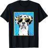 Harlekin Deutsche Dogge Porträt Pop Art Hund mit Sonnenbrille Herren Damen Kinder T-Shirt