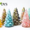 Xmas Tabletop Figurine Resin Christmas Tree Figurine, Crystal Desktop Ornament, Creative Gift Miniature Holiday Decoration for Home Office,