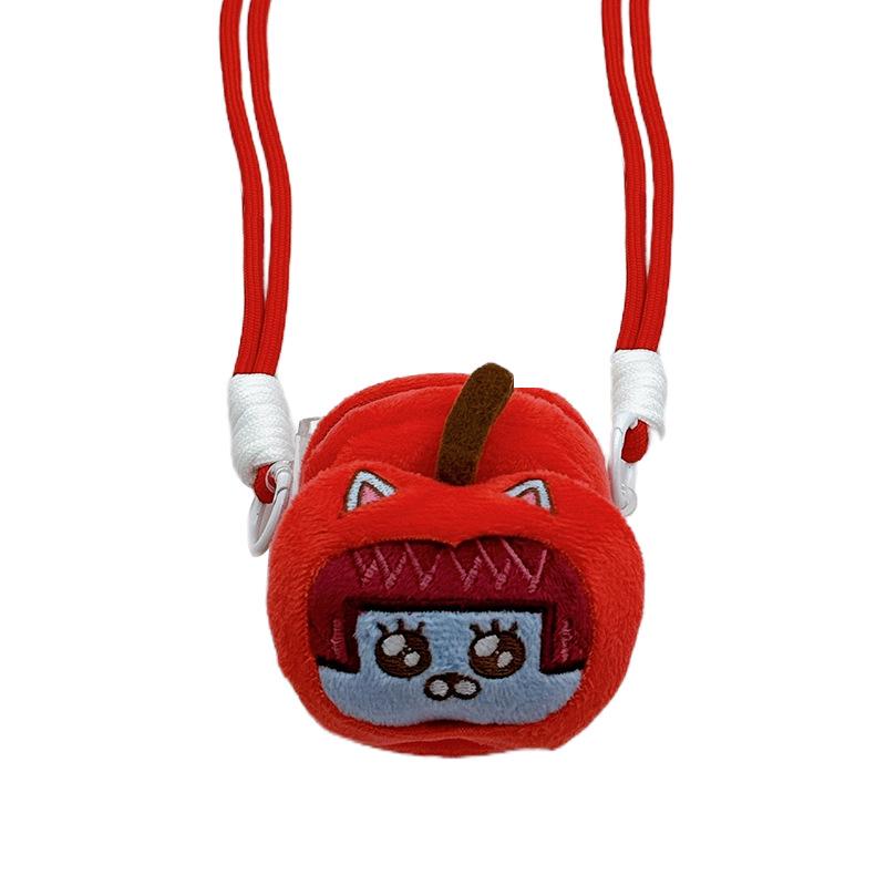 KAKAO FRIENDS Ryan Lion Plush Phone Clip: Cute Cartoon Fruit-Shaped Pendant Bag