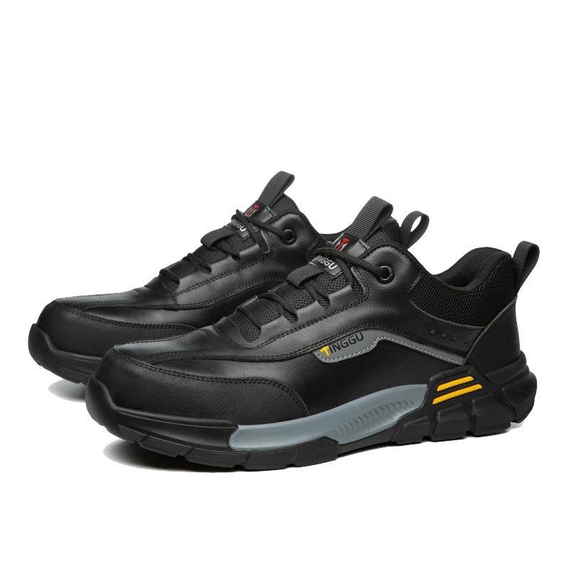 Men s Breathable Anti-Smash, Anti-Puncture, Insulated Electrician Work Shoes - Wear-Resistant, Anti-Slip Leather