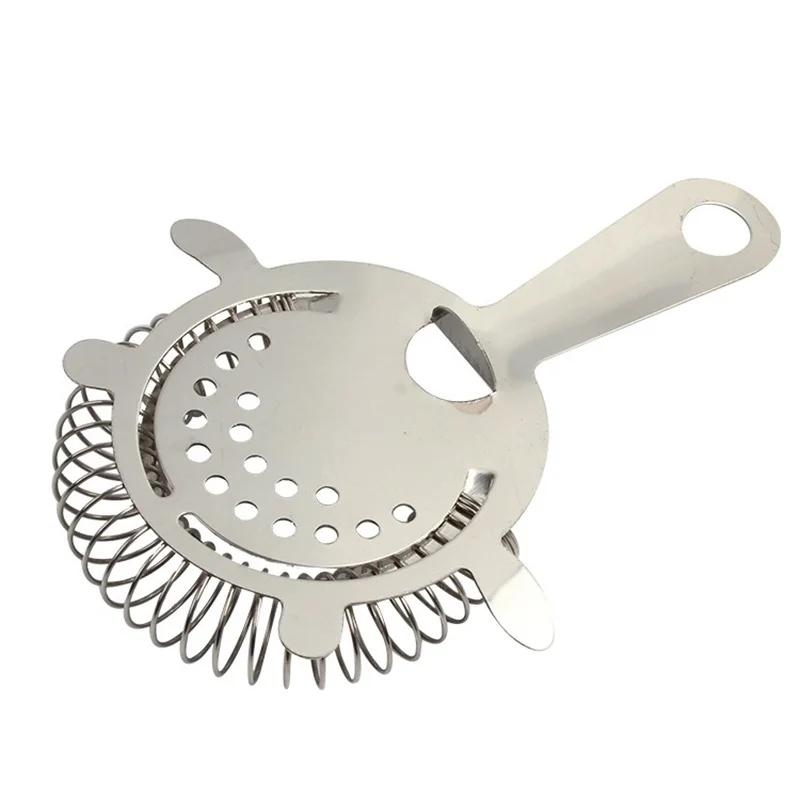 Cocktail Strainer Ice Blocker Stainless Steel Cocktail Strainer Ice Strainer Professional Bartender Bar Tools Ice Separator