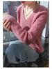 2025 A/W Women's V-Neck Mink Cashmere Loose Knit Pullover Sweater
