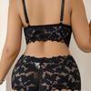 European and American sexy lace erotic underwear perspective temptation pajamas loungewear women's two-piece suit