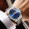 Tycoon Gold Men's Stainless Steel Double Calendar Waterproof Watch