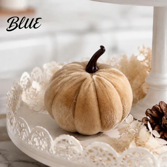 Seasonal Floral Scene Accents Small Artificial Velvet Pumpkin Decoration Fall Thanksgiving Soft Stuffed Party Ornaments Ornament Autumn Harvest