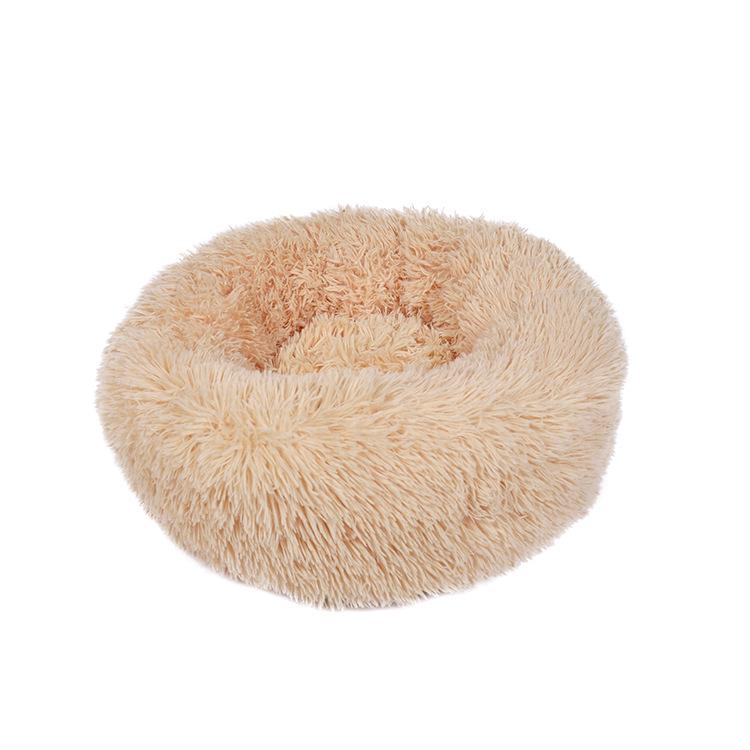 Round Plush Pet Bed: Cozy Dog & Cat Nest for Autumn/Winter