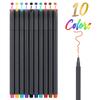 10 Color Fine Line Drawing Pen Set 0.38mm Fineliner Marker Liner for Journal Notebook Cartoon Paint Office Planner School A6954