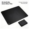 90x60cm Grounding Mat 3mm PU Carbon Leather Earthing Pad Anti-Static Yoga Sleep Desk Mat with 15ft Cord