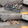 Under Bed Shoe Storage Organizer Fits 12 Pair Sneakers, Sturdy Structure Ultra Thick Fabic Sneaker Storage, Foldable Shoe Boxes