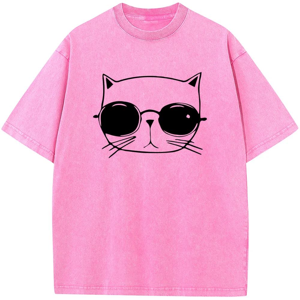 Men Women Casual Fashion Oversized T-shirt Men Casual Cotton Short Sleeve T-shirts 90s vintage Unisex washed old T-shirt