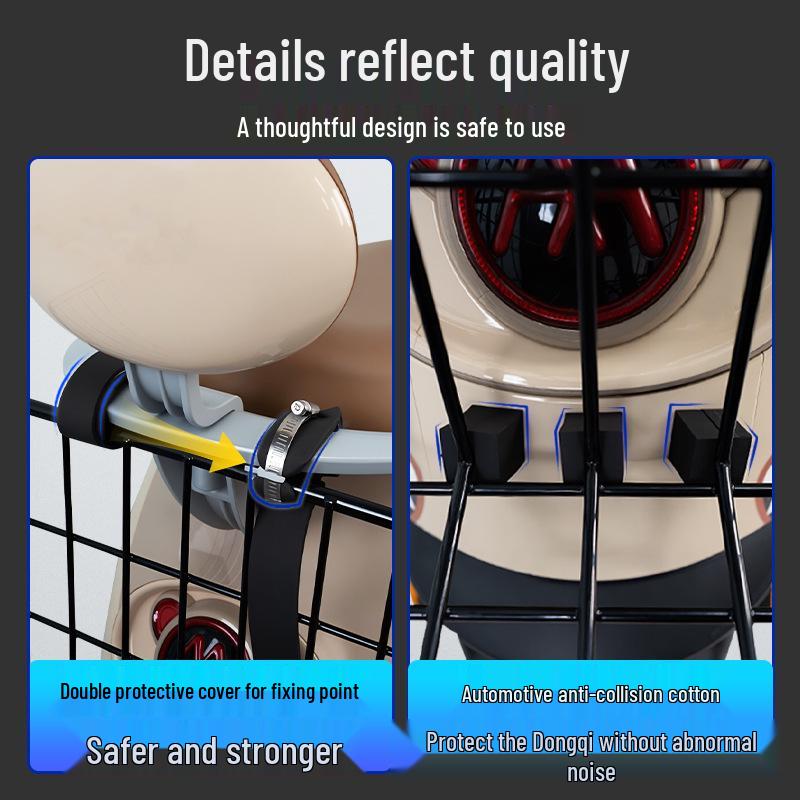 Electric Motorcycle Rear Storage Basket for Helmet and Gear