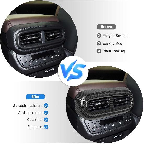 Rear Air Vent Outlet Frame Trim for Honda Pilot 2023 2024 2025/ Honda Passport 2026 Accessories, ABS Rear Air Conditioning Vent Protector Cover, 1PCS