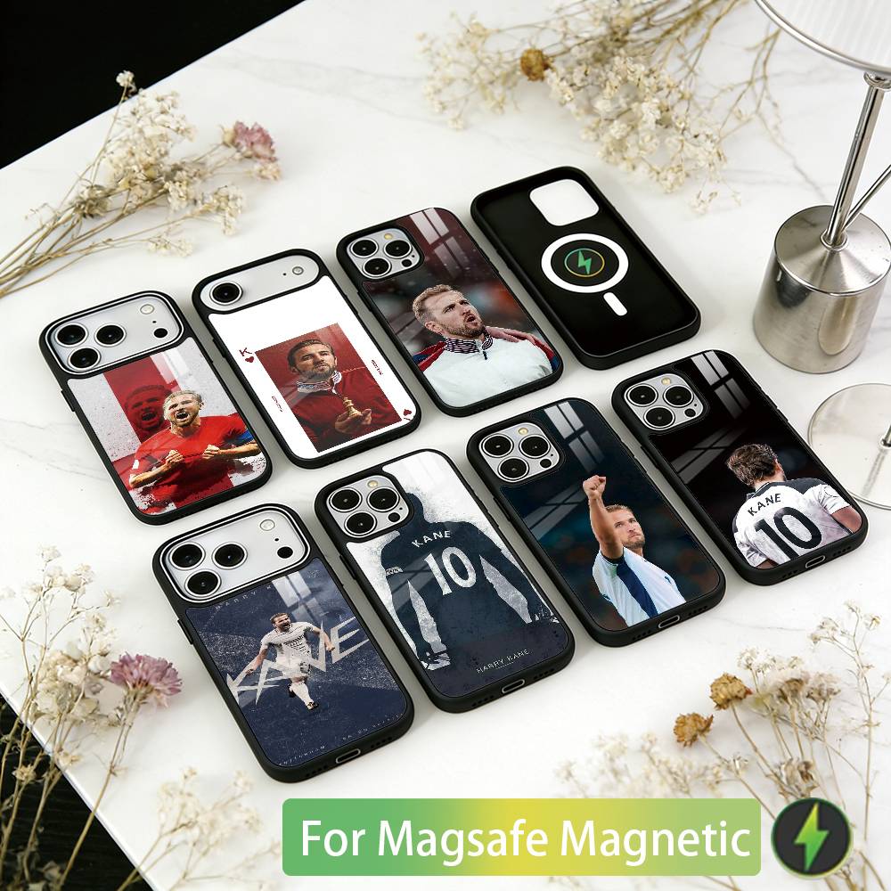 Football Star H-Harry Kane Phone Case For iPhone17,16,15,14,13,12,11 Plus,Pro Magnetic For Magsafe Wireless Charging