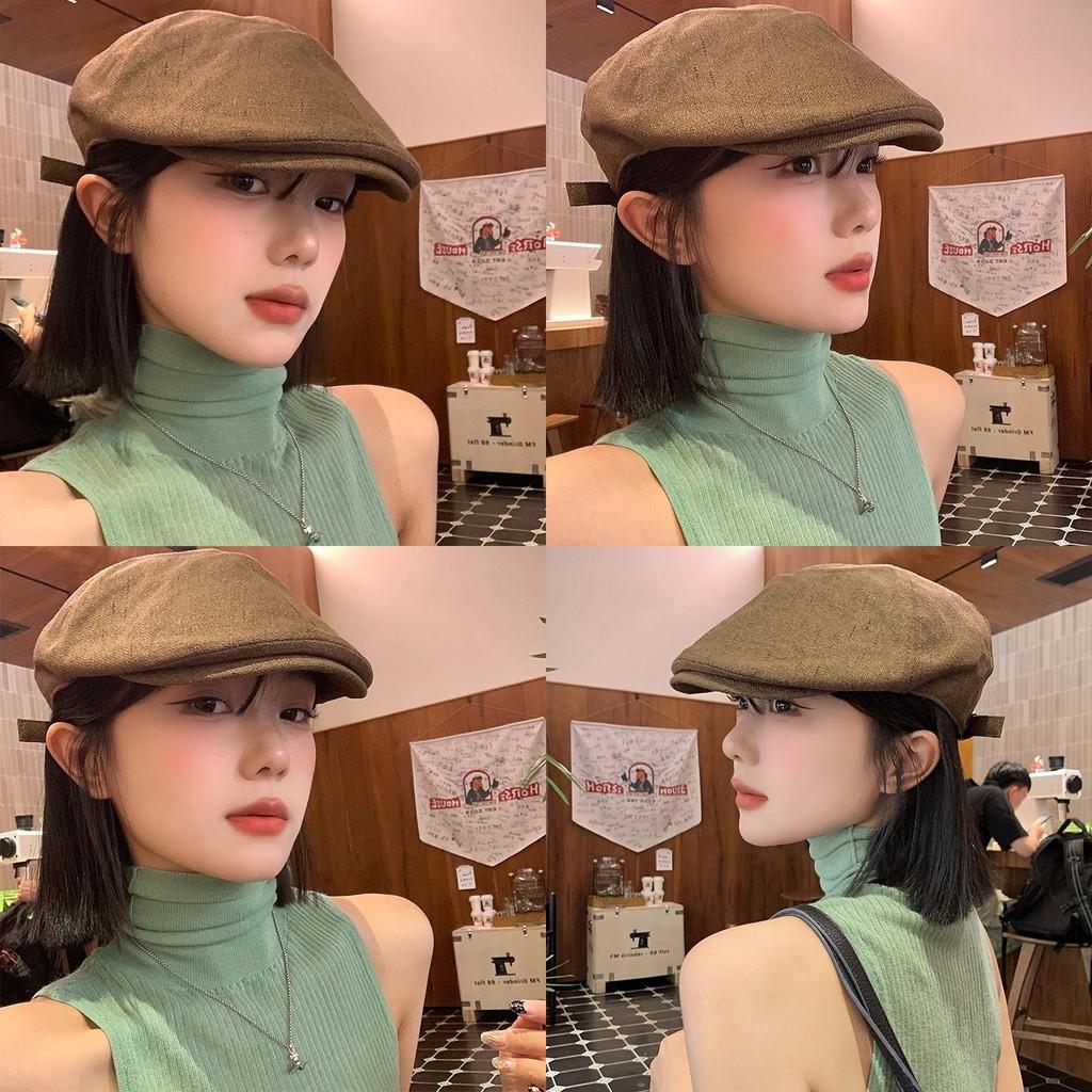 Lightweight Vintage Beret Cotton Linen Cap Uv Protection  Unisex Gift Design