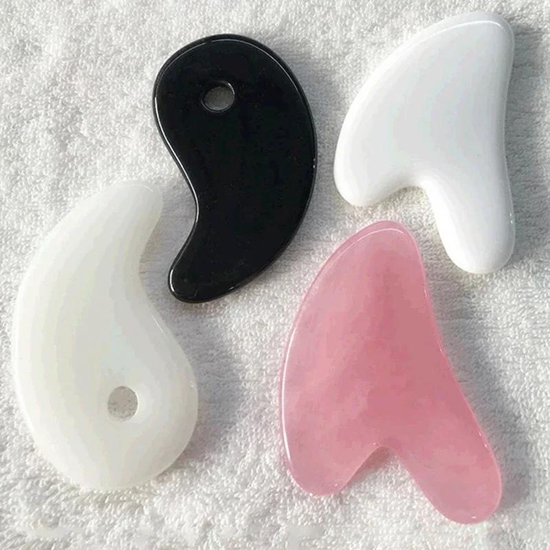 1pc Heart Shape SPA Massage Beeswax Gua Sha Scraping Massage Scraper Face Massager Acupuncture Guasha Board Massager for Face