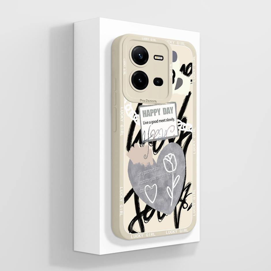 For Vivo V25 V25E 4G 5G Case Cute Advanced Sense Flowers Silicone Soft Shell For VivoV25 5G VivoV25E 4G Prevalent Fundas Bumper