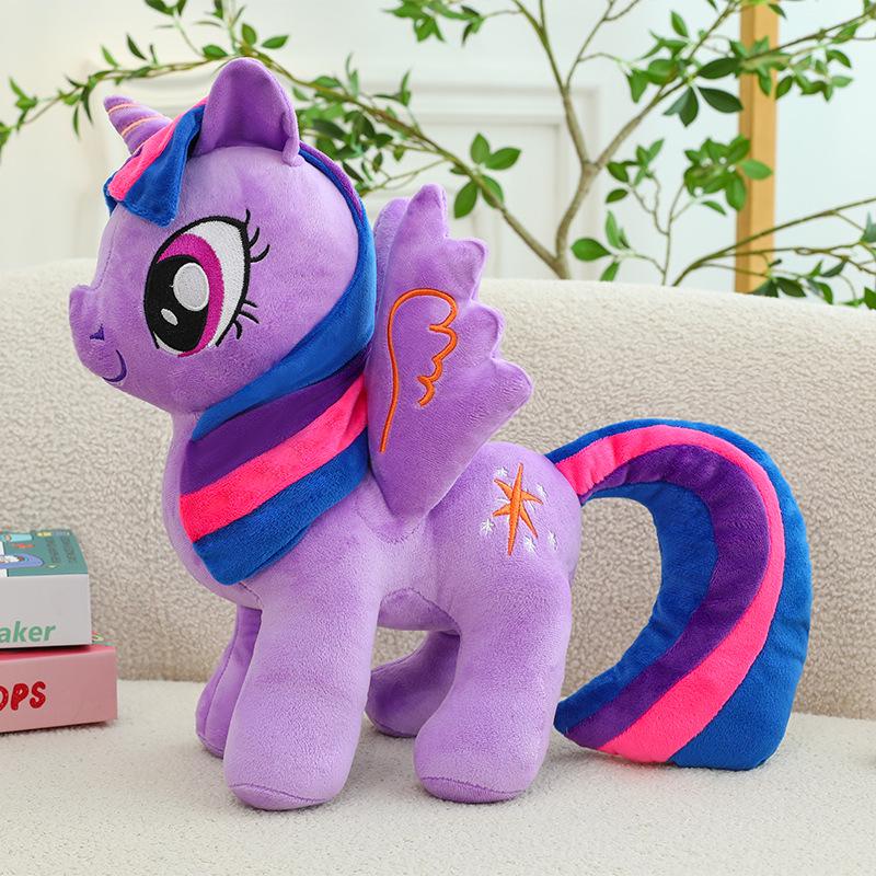 Classic Cute Pony Plush Doll: Children's Hugging Pillow & Bedtime Companion Birthday Gift.