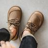 Men’s Retro Low Boots Shoes Fashion Casual Driving Shoes Black Brown Wide Head Shoes Plus Size
