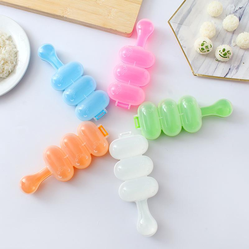 Douyin 3-Hole Shake-Shake Rice Ball Mold - Small Spherical Rice Ball Maker