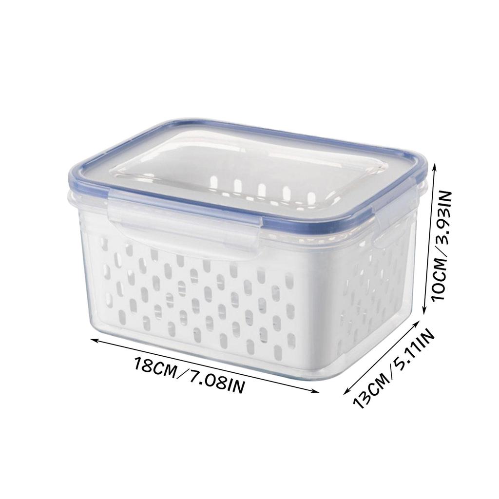 Förvaringsbehållare för frukt och grönsaker för kylskåp, arrangör för färskbehållare