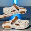 Round Toe Eva Thick Bottom Clogs Footwear Summer Spring Men'S Leisure Ventilated New Design Color Block Everyday Cozy Footwear