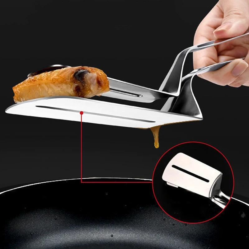Kitchen Tongs Stainless Steel Cooking Tongs BBQ Grill Food Meat Tongs Salad Steak Tongs Clamp Spatula Barbecue Kitchen Utensils