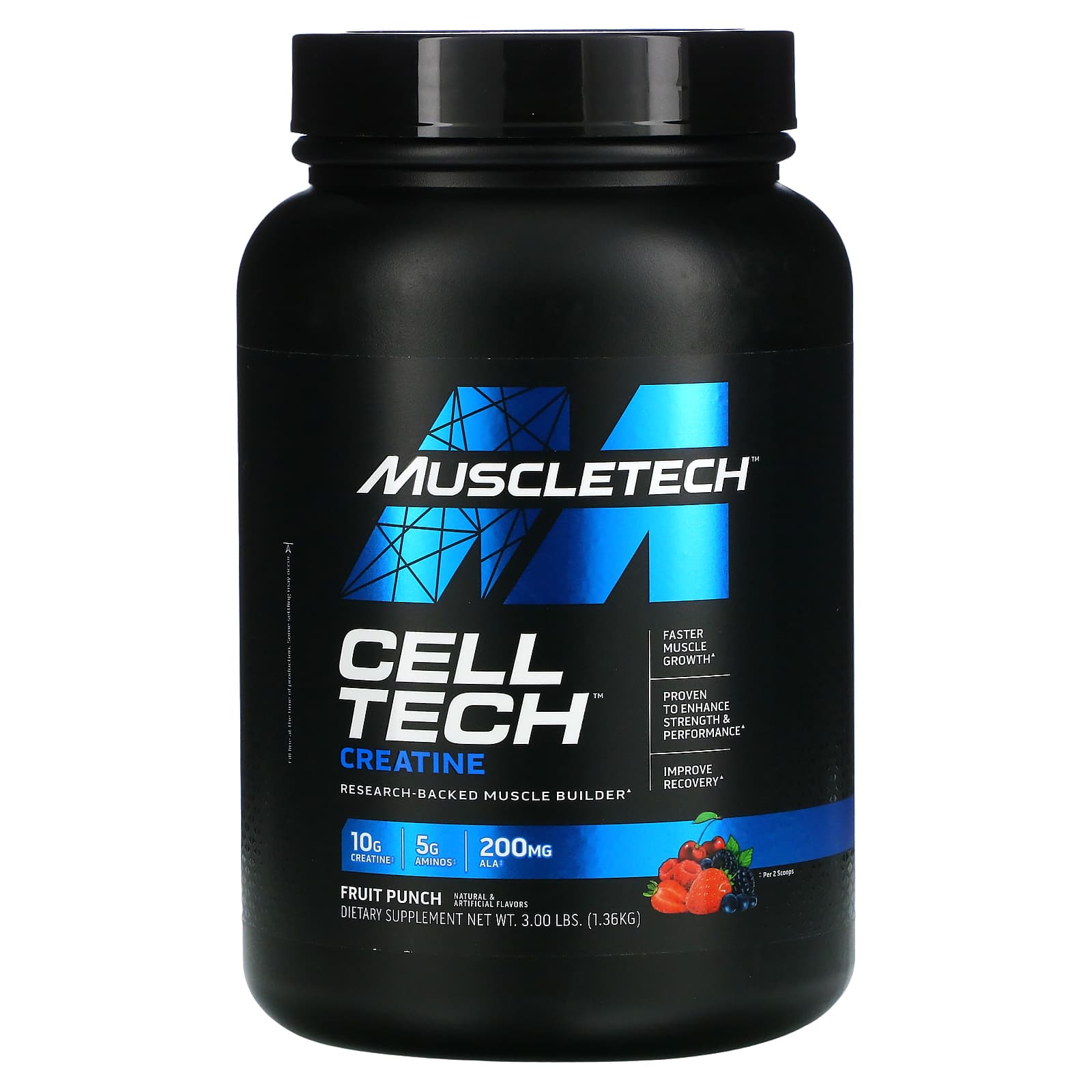 

MuscleTech, Performance Series, CELL-TECH Creatine, Fruit Punch, 1.36kg (3lb)