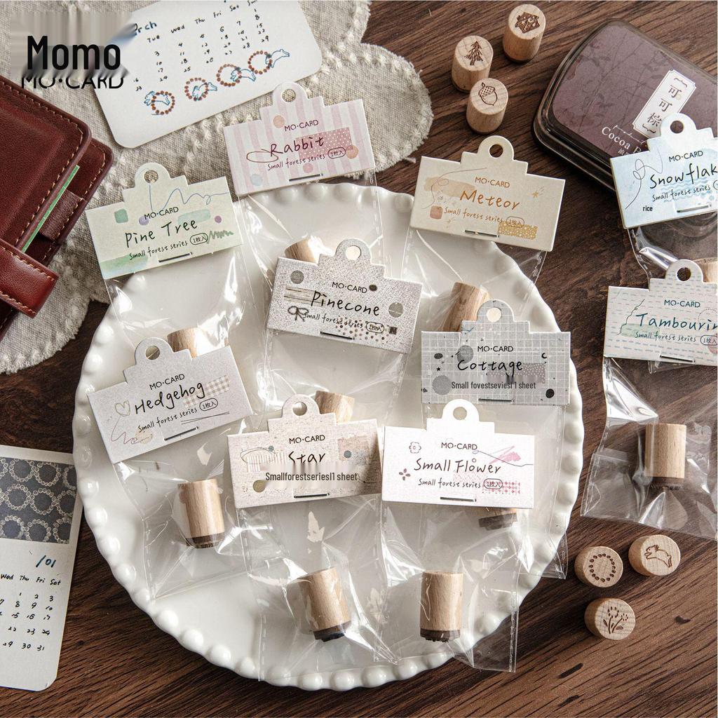MòMò Beech Wood Little Forest Series Retro Style Versatile Journal Seals