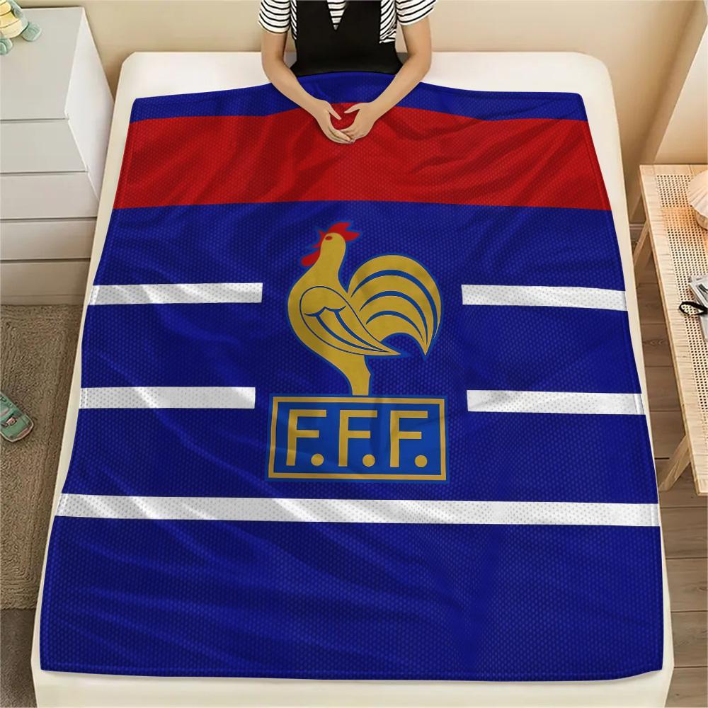 France National Football Team Flannel Blanket, High Quality Comfortable for All Seasons, Home Decor, Warmth and Comfort