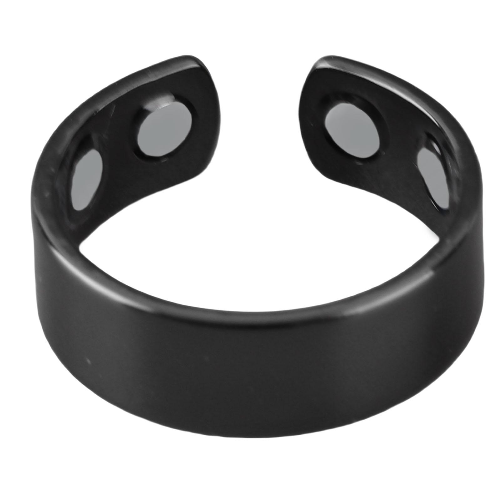 

Magnet Ring Adjustable Unisex Magnetic Ring for Women Men Black