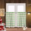 Christmas Elk Short Curtain Finished Kitchen Curtain Short Curtain Linen Through Rod Curtain Window Mantle Curtain