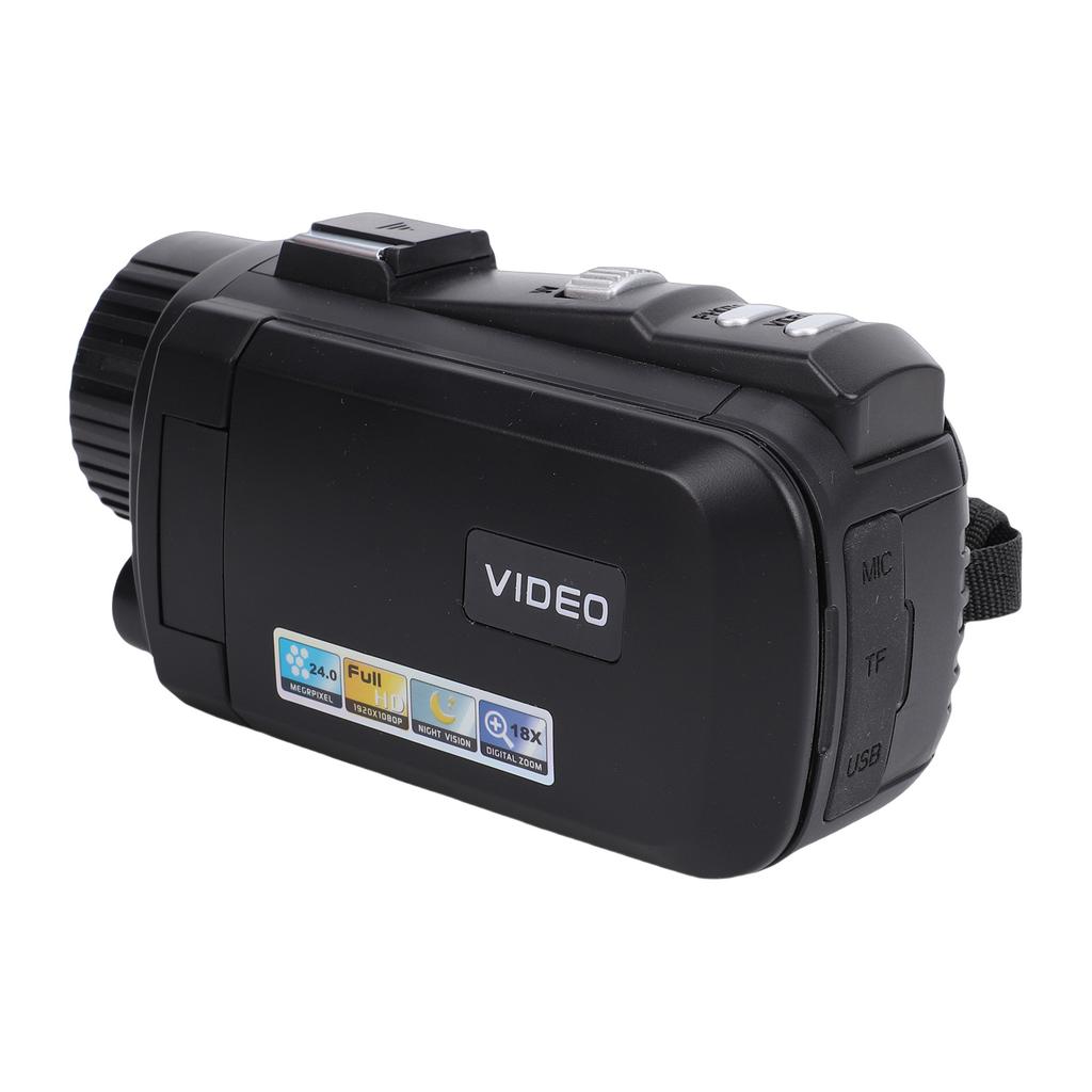 1080P 24MP Video Camera Camcorder Digital Camera Recorder with 3.0 Inch 270 Degree Rotation Screen 18X Digital Zoom  