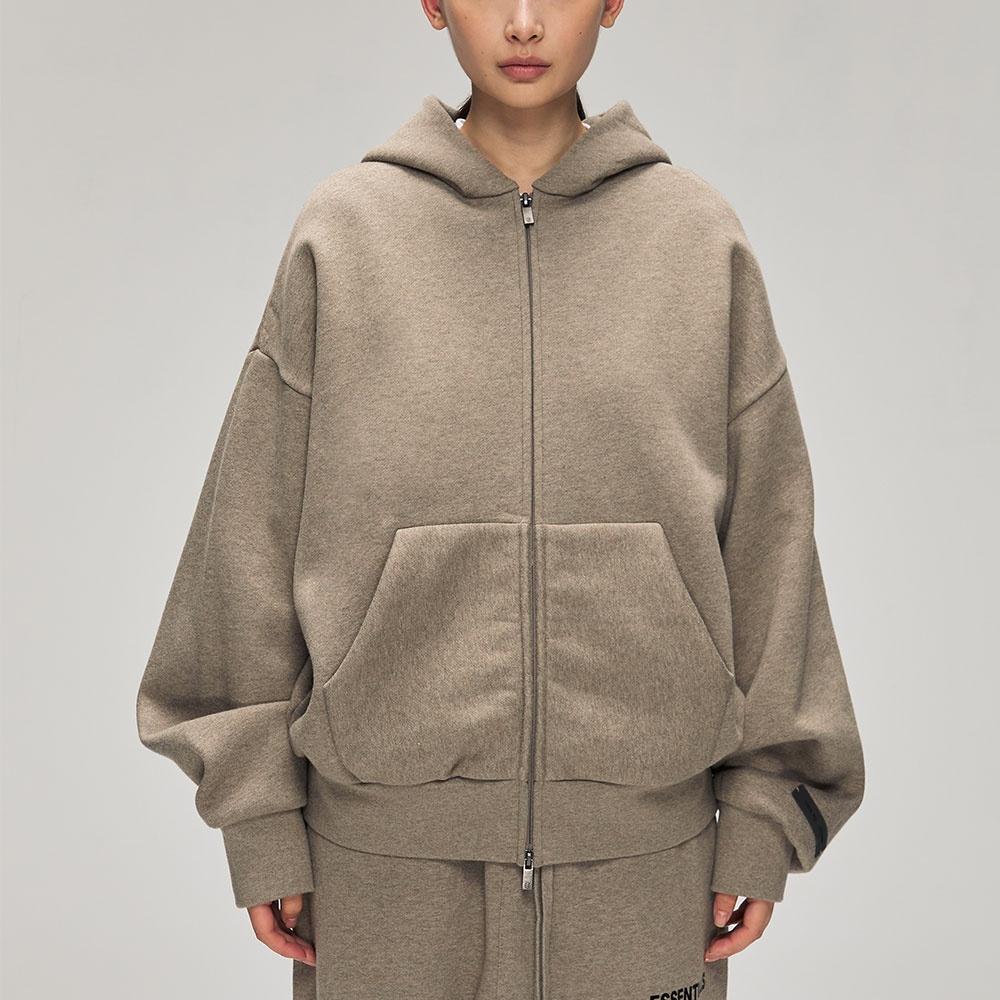 Fear of God Essentials Classic Full Zip-Up Hoodie 'Homestead Heather' Men's 192AS254781F