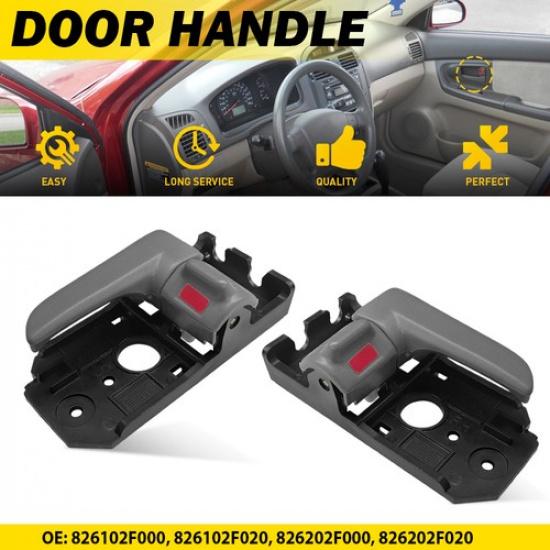 2x ide Handles LH Door Interior RH Gray For 2004-2009 KIA Spectra/Spectra5