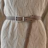 Fashionable Twolayer Leather Waist Belt For Women With Durable Alloy Buckle For Daily Use