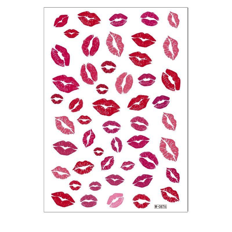 Tattoo Sticker Waterproof Succubus Love Red Lips Temporary Tattoo Tattoo