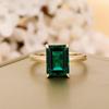 Bague Yun Miao Élégante Incrustée de Zircon Vert