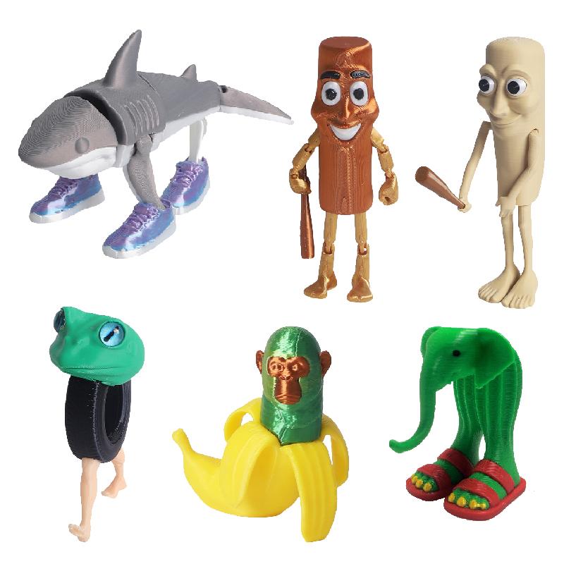 Tung gung sahur Shark Figurine Desktop Decoration Tung tung tung sahur Ornament Funny Doll 3D Printed Model Toy Gift
