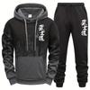 Hot Sales Mens Tracksuit Casual Printing Sweatshirt Sweatpants 2 Pcs Set Sports Jogging Mens Clothing Splash-ink Hoodies Suit
