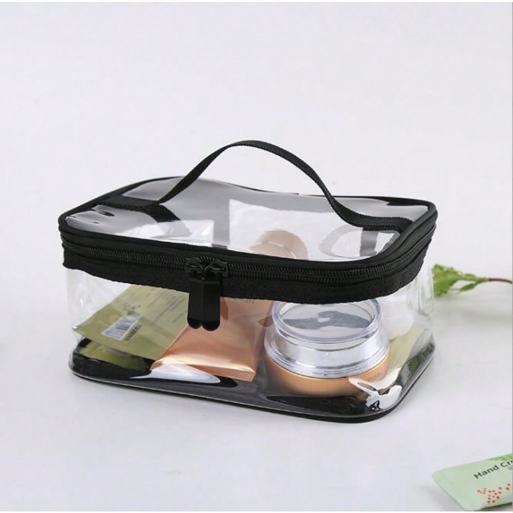 New Transparent Makeup Storage Bag, Transparent Color Waterproof Large Travel Toilet Bag
