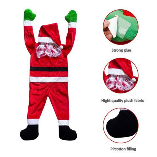 Christmas Pendant Decoration Festive Santa Claus Fleece Car Window Wall Decoration Christmas Party Supplies