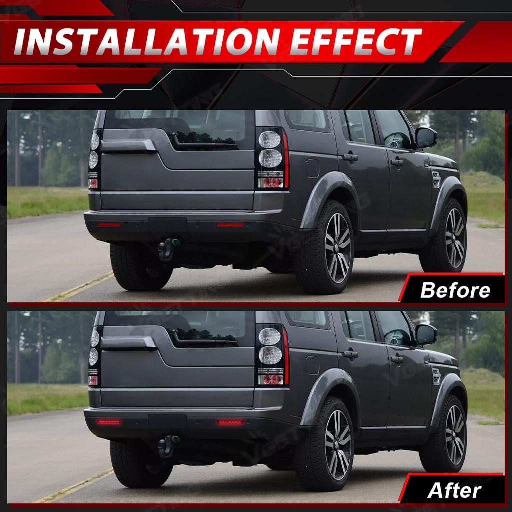 LED Rear Bumper Reflector Light For Land Rover Discovery 3 LR3 4 LR4 2005-2013 Turn Signal Lights Brake Taillamp Car Accessories