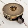 Stainless Steel Heating Base Teapot Stand Hollow Design Candle Warmer Tea Ceremony Accessories Home Thermal Insulation Tools